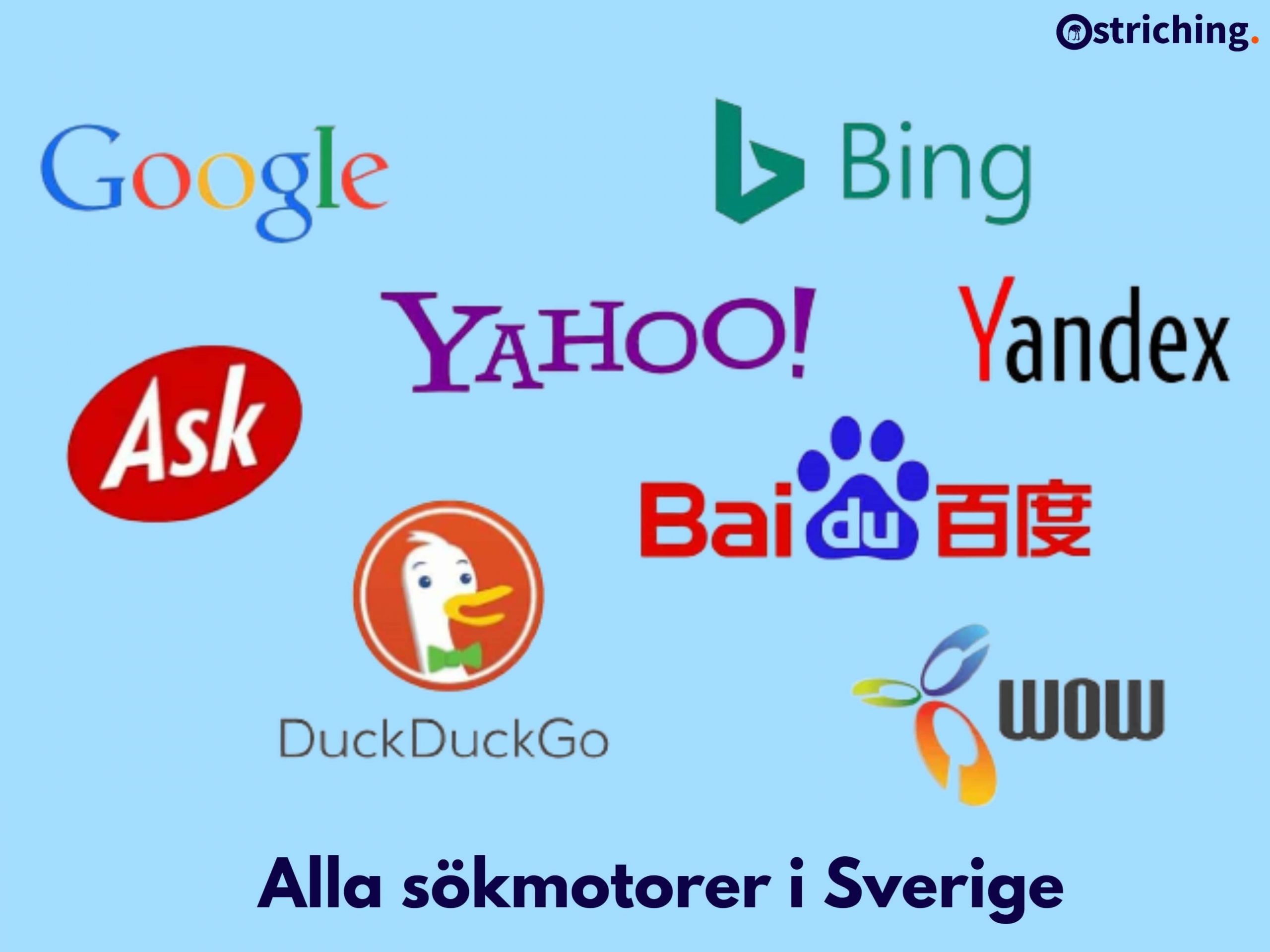 Alla sökmotorer i Sverige